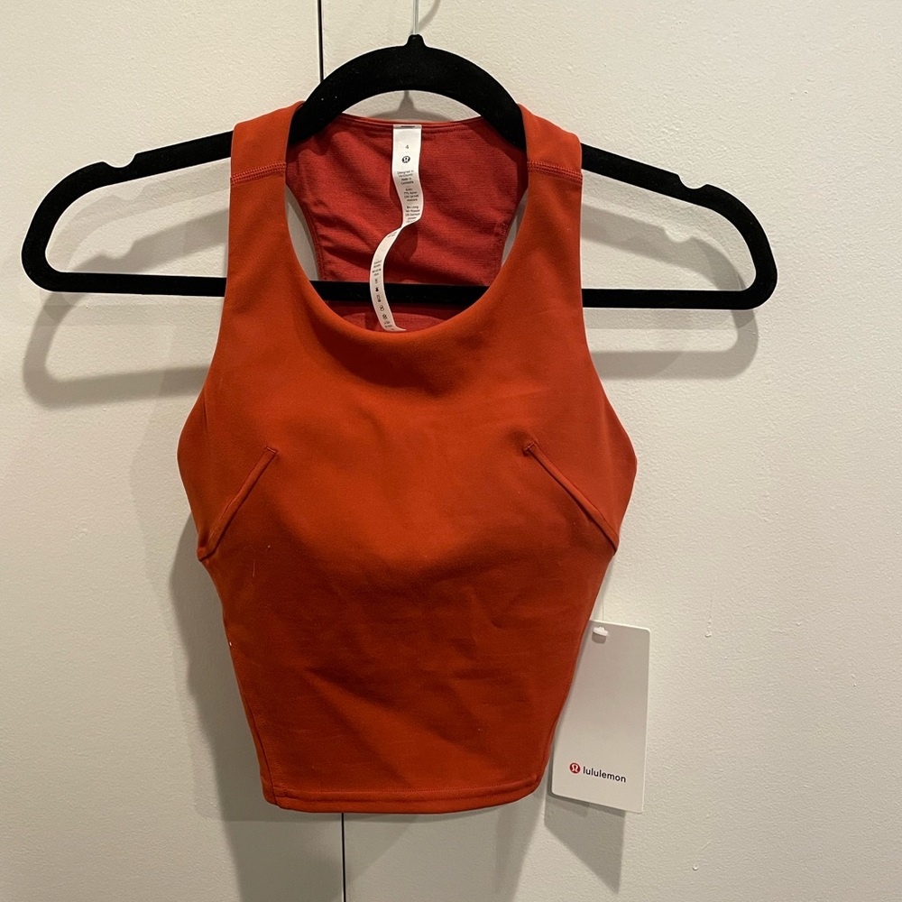 Burnt Orange Womens Lululemon Workout Tank Top size 4